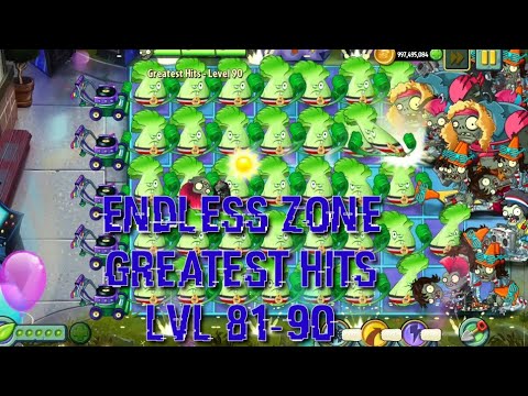 Plants vs Zombies 2 - Neon Mixtape Tour | Endless Zone All Max Level Plants Test Level 81 - 90