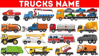 Trucks Name | Vehicle Names in English | Trucks Collection | Trucks Name list | Types of Trucks