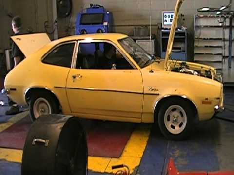 Ford Pinto on the dyno, 350hp at the wheels
