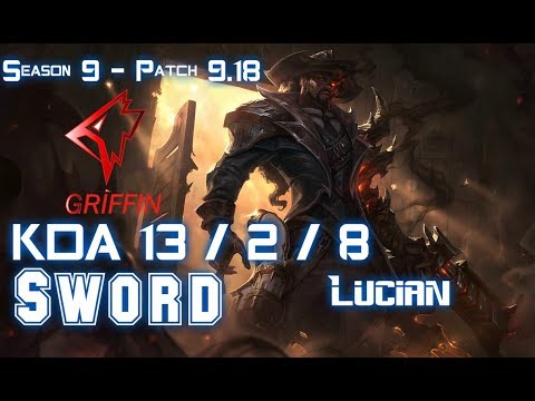GRF Sword LUCIAN vs EZREAL ADC - Patch 9.18 KR Ranked