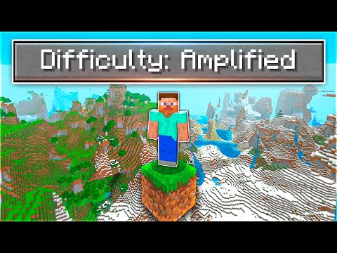 I Beat Minecraft In An AMPLIFIED World... (luckiest game EVER)