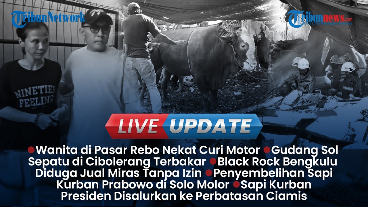 LIVE UPDATE SORE: Detik-detik Wanita di Pasar Rebo Curi Motor Warga, Serba-serbi Sapi Kurban Lepas