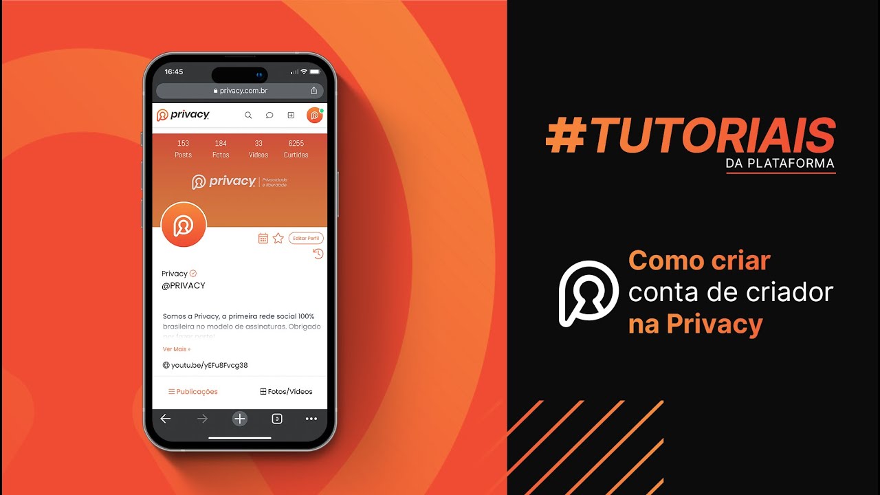 APRENDA COMO CRIAR UMA CONTA DE CRIADOR NA PRIVACY!