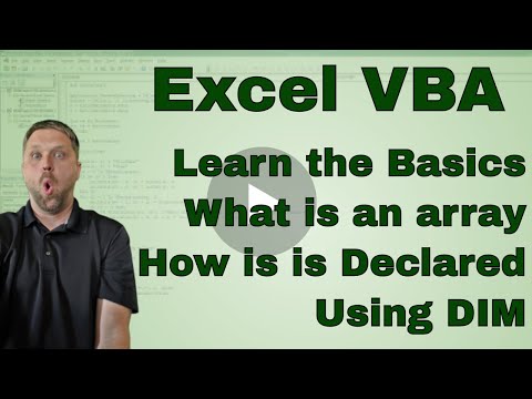 What is an Array in Excel VBA (Dim a 1 and 2 Dimensional Array) - Code Included