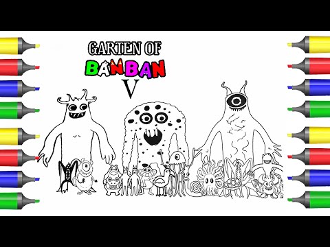 New Garten of Banban 5 Coloring page  All New Bosses + Secret ENDING / Music [NCS]