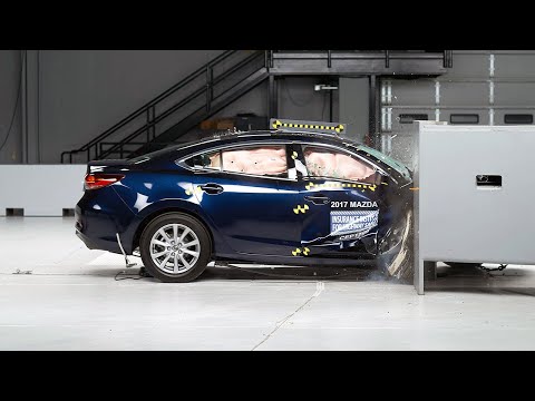 2017 Mazda 6 passenger-side small overlap IIHS crash test