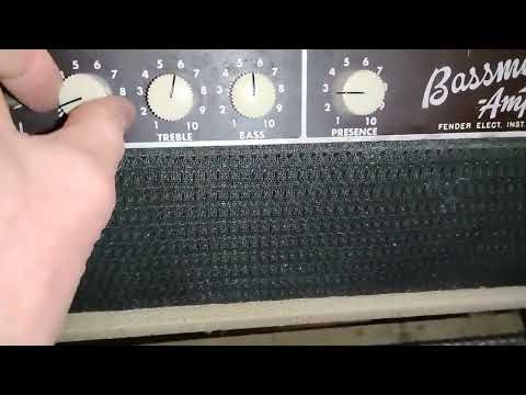 1962 Fender Bassman, "Brown Face', 6G6-B, With Fender Amp Cover image 26