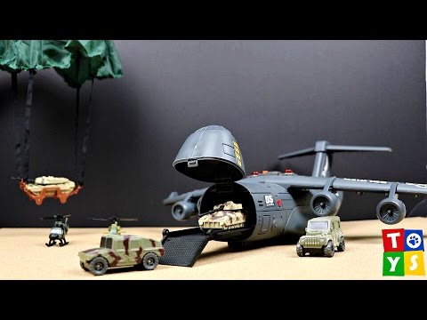Micro Soldiers Military Airplane Tanks Soldiers Helicopter Playset Toy Video for KIDS Boys