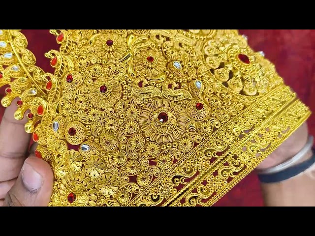 Deities Shringar Mukut Crown for Bhakti of God Goddess (12 inch Ear to Ear Dimension) video