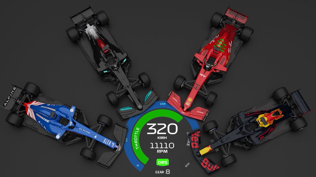 Mercedes vs Ferrari vs Red Bull vs Alpine | 200 - 320 KPH Comparison | F1 2021 Portuguese GP