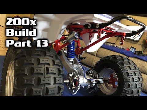 Honda ATC 200x Build - Part 13 - Swingarm, Rear Shock, Axle, Brake Caliper Rotor Line, Hubs, Wheels