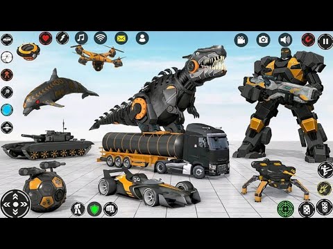 Dolphin 🐬 Robot Multiple Transform Wars: Car Drone Flying Dolphin Robot Game #1 - Android Gameplay