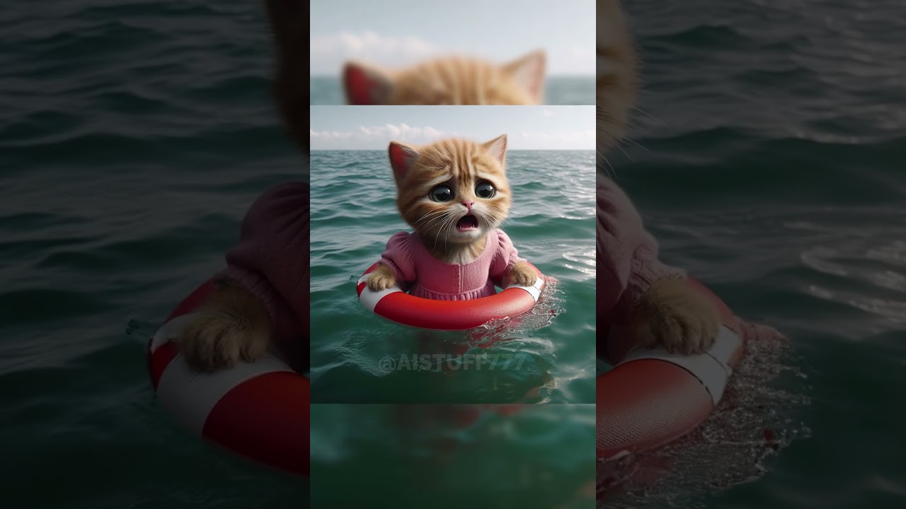 Don't be afraid, daddy is here #cat #cute #aicat