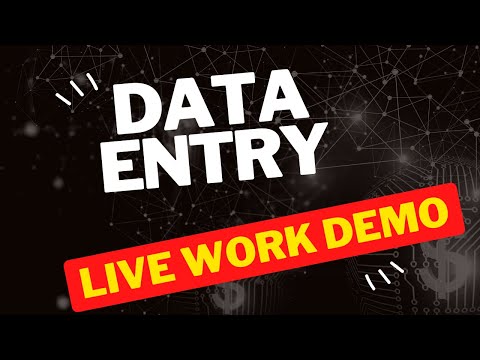 Virtual Assistant Data Entry work demo for beginners on Fiverr | Upwork with practice file