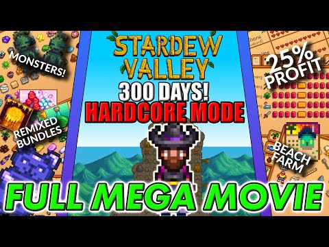 300 Days MEGA MOVIE | Stardew Valley BUT on Hardcore Mode