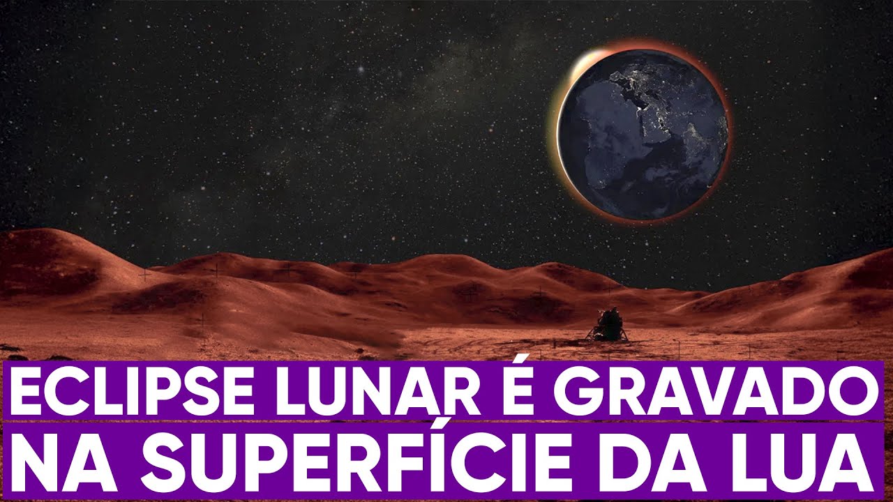 Sonda grava eclipse na superfície da Lua