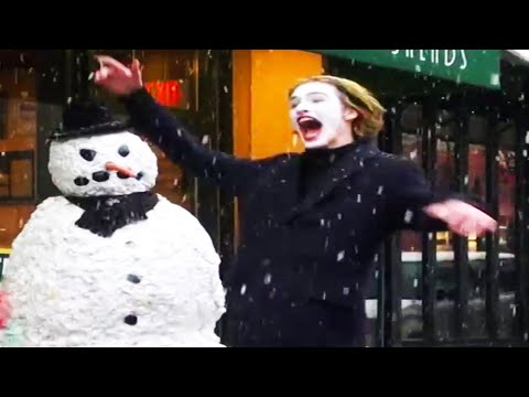 Scary Snowman - You Laugh You Win - Best  Public Pranks 2019