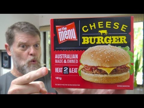 On The Menu Frozen and Microwavable Cheese Burger Has...