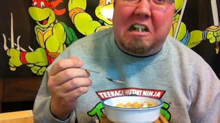 Enjoying 25-Year-Old  TMNT Cereal -- GROSS!!