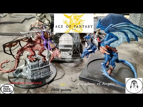 Age Of Fantasy 2000pts  Kingdom of Angels vs Vampiric Undead