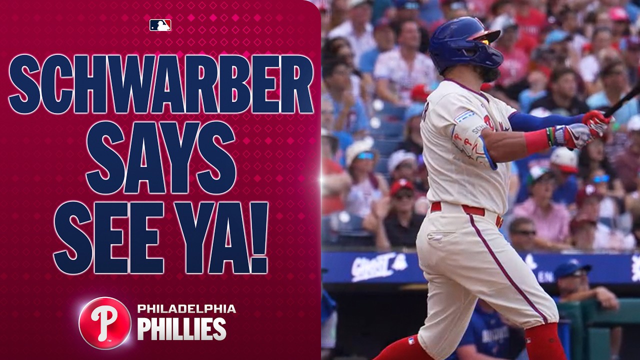 Kyle Schwarber LAUNCHES an OPPOSITE-FIELD THREE-RUN HOMER for the Phillies! 🚀🔔 | MLB Highlights