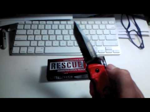 BudK RescueTech Assisted Open FireFighter Tactical Knife from BudK