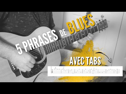 Démarrer la Guitare avec ces 5 PHRASES DE BLUES (de facile à difficile)