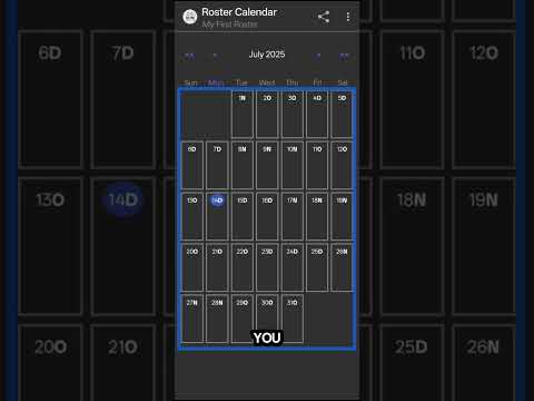 Roster Calendar video thumbnail