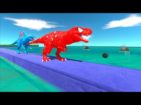 RUN AWAY FROM THE CANNONBALL AND SHARK POOL - Animal Revolt Battle Simulator