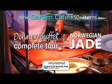 refurb Norwegian Jade | Dinner Buffet in Garden Café Complete tour. DJI camera