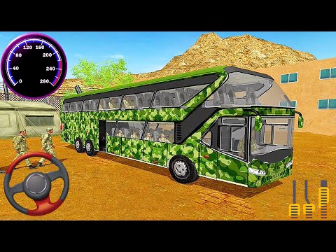 US Army Military Bus Driving - Military Coach Transporter 2024 - Android GamePlay