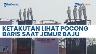Ketakukan Lihat Empat Pocong Baris di Atas Billboard saat Jemur Baju Malam Hari