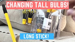 How to Change Light Bulbs in 20ft High Vaulted Ceilings (Light Bulb Changer!)