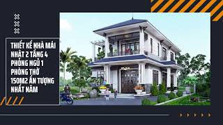 Thiết kế ngôi nhà mái nhật 2 tầng 2 mặt tiền đẹp nhất ở quê
