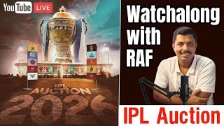 IPL 2026 Auction | Watchalong with RAF