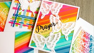 Rainbow Cards with Scraps