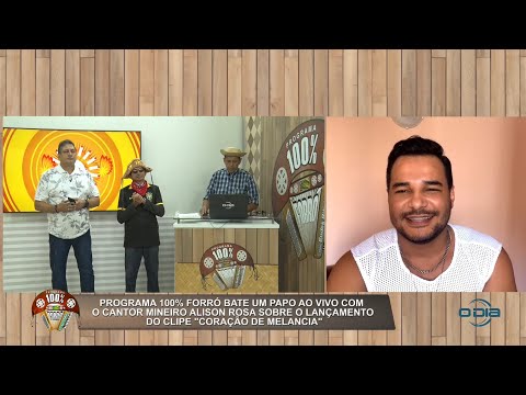 Alison Rosa direto de Fortaleza ao vivo no 100% Forró com lançamento do clipe "Coração de Melancia"