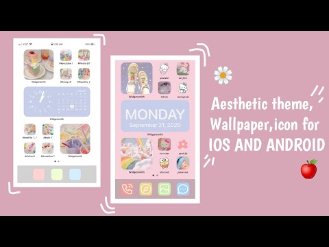 Cute aesthetic theme,wallpaper,icon for IOS AND ANDROID