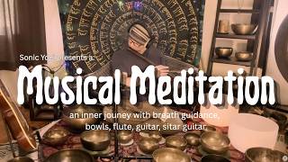 Musical Meditation • Breathwork, Singing Bowls, Flute & Raga Yaman