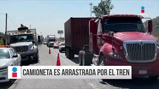 VIDEO: Camioneta es arrastrada por el tren | Imagen Noticias GDL con Rey Suárez