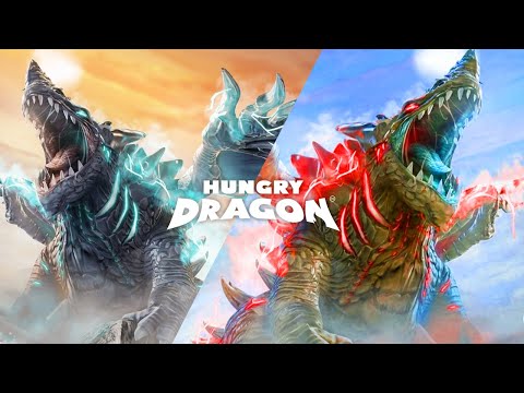 BURNING GODZILLA DRAGON VS GODZILLA DRAGON - Geogantis vs Kanimeshi primordial Fire earth Dragon 饥饿龙