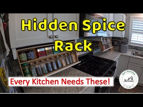 How to build a Custom Spice Rack - Integrated under cabinet - Like it is part of the cabinet!