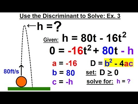 Algebra Ch 27 The Discriminant 1 of 11 What is the Discriminant