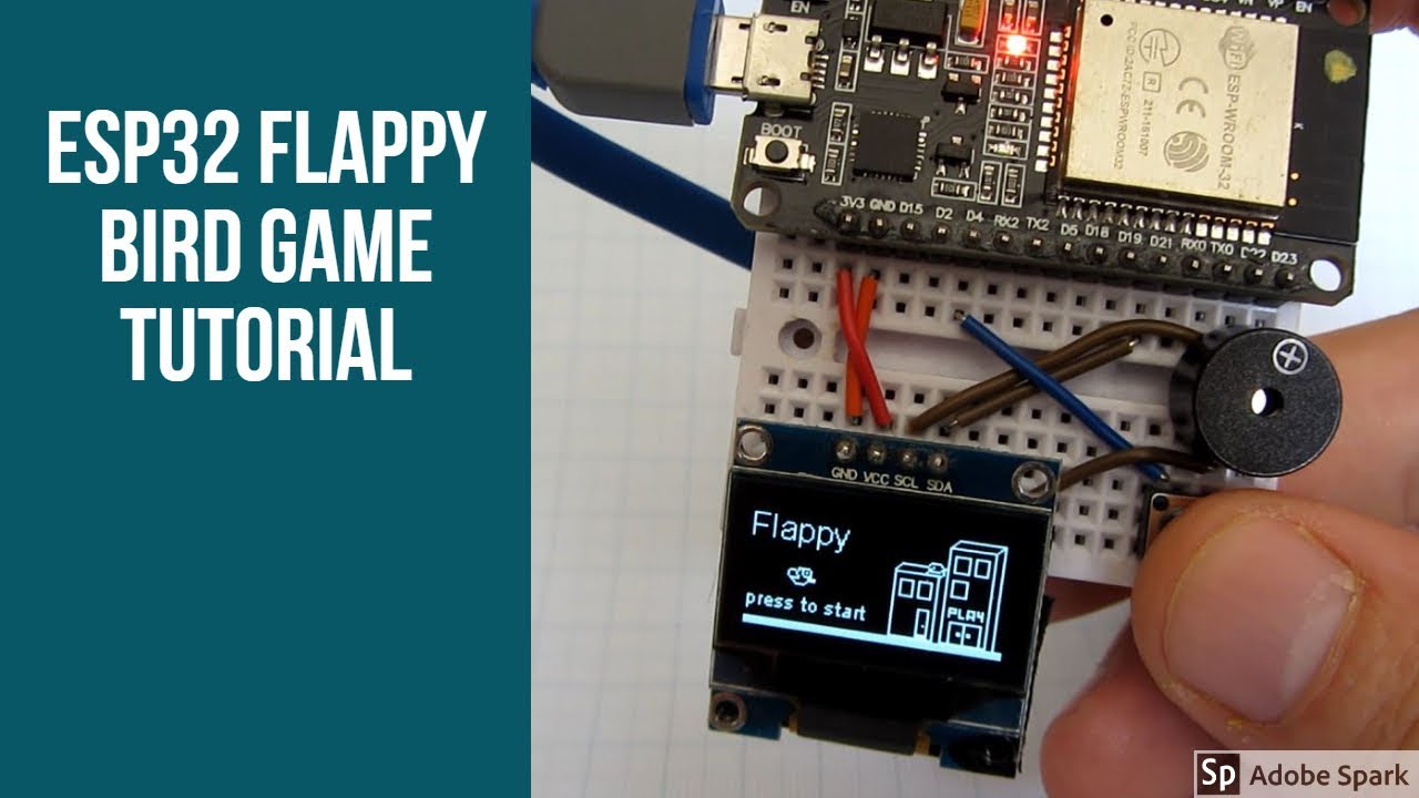 ESP32 Flappy Bird game -tutorial and code