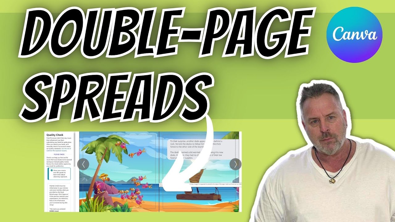 PAGE BLEED and DOUBLE PAGE SPREADS for Books in CANVA 📘