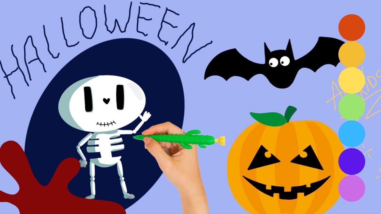 🟣 DESENHANDO E COLORINDO HALLOWEEN • DIA DAS BRUXAS • Desenho e Pintura | ArteKIDS