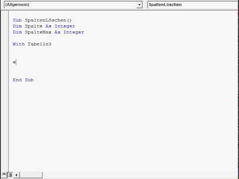 Bestimmte Spalten löschen - Excel VBA Episode 34