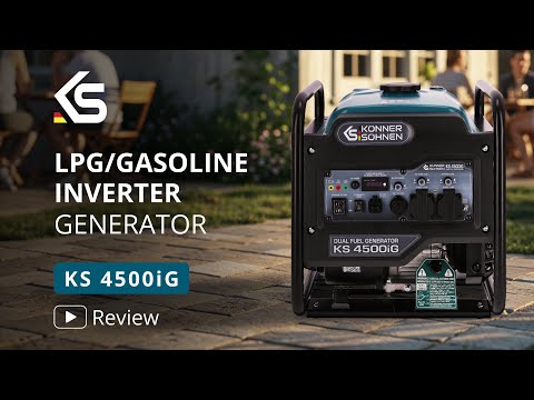 Inverterinis generatorius Könner &amp; Söhnen KS 4500iG, 4,2 kW, 230 V, 13 l, dviejų kuro rūšių