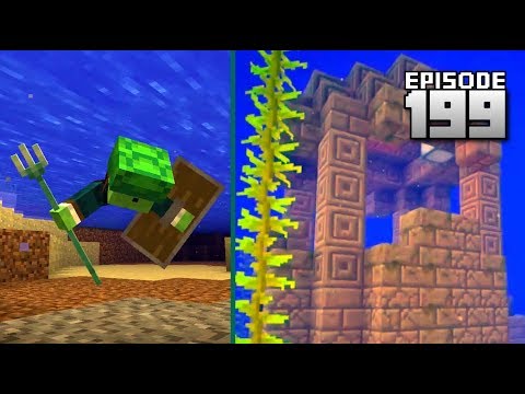 Let's Play Minecraft PE - Ep.199 : Aquatic Snapshot for Java!/Traveling Through Dimensions!