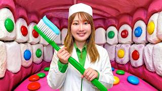 【寸劇】歯がいたいよ～＞＜小学生の歯は歯磨きの妖精にお任せ！歯磨きしないと…ぜんぶ虫歯になっちゃう！？虫歯バイキンをやっつけよう！